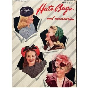 Vintage 1943 The Spool Cotton Company Hats, Bags and Accessories Pattern Book